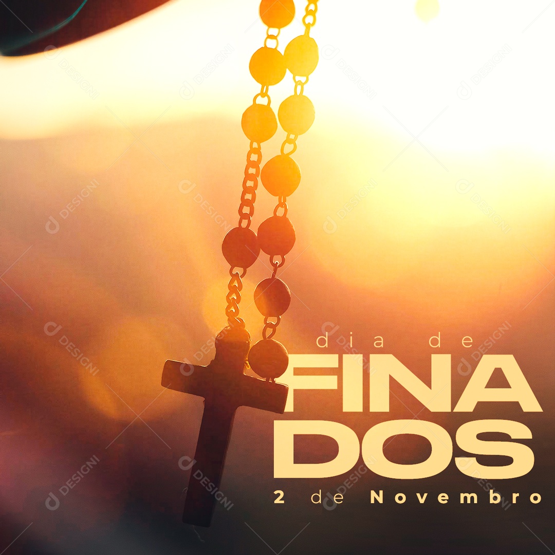 Data Comemorativa Dia de Finados 2 de Novembro Social Media PSD Editável