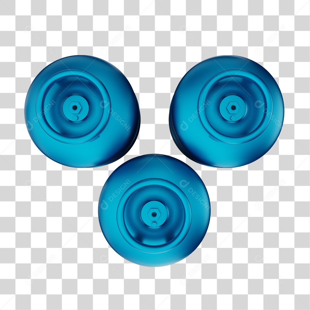 Botijão de Gás Azul Elemento 3D PNG Transparente