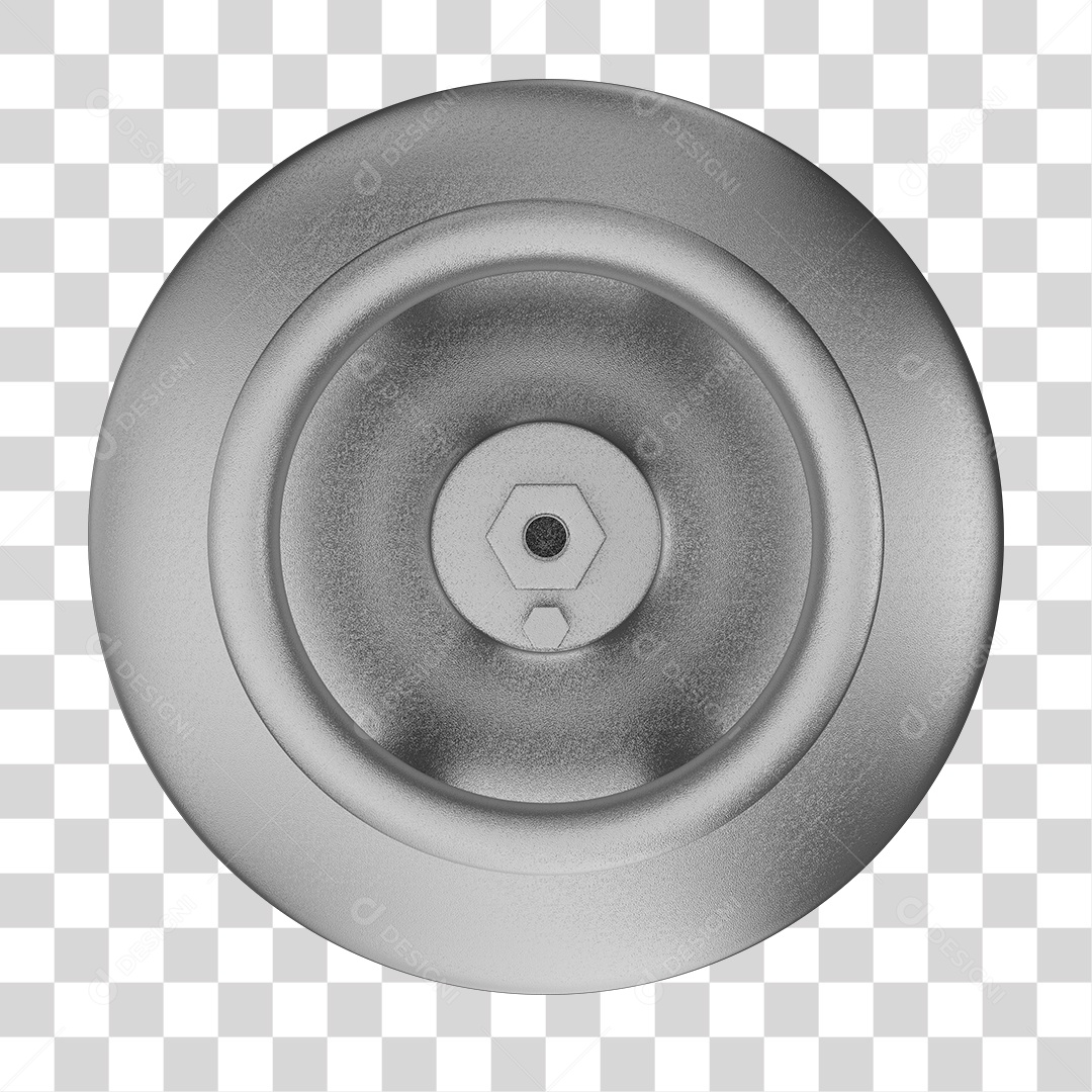 Botijão de Gás Cinza Elemento 3D PNG Transparente