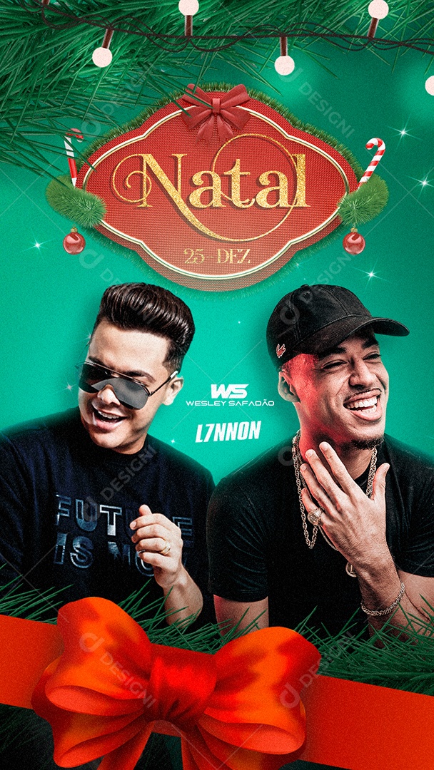 Story Natal Wesley Safadão L7nnon Flyer Social Media PSD Editável