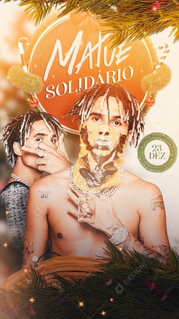 Story Matuê Solidário Feliz Natal Matuê Flyer Social Media PSD Editável