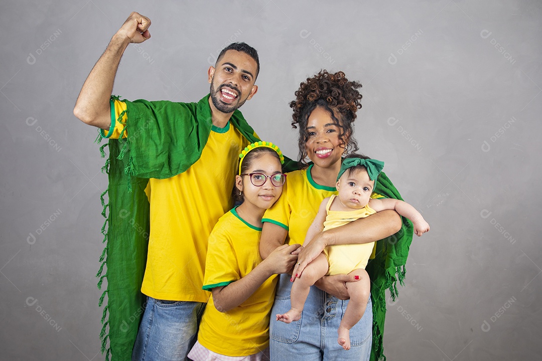 Família torcedora do brasil copa do mundo