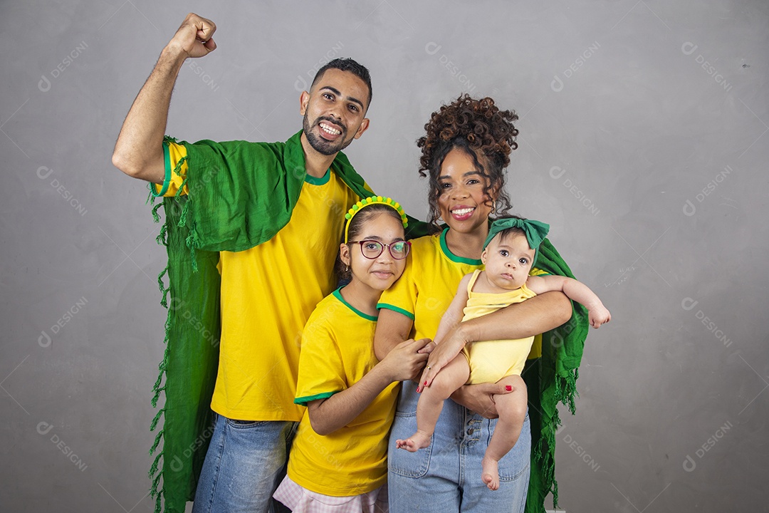 Família torcedora do brasil copa do mundo