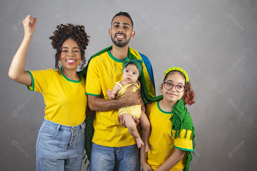 Família torcedora do brasil copa do mundo