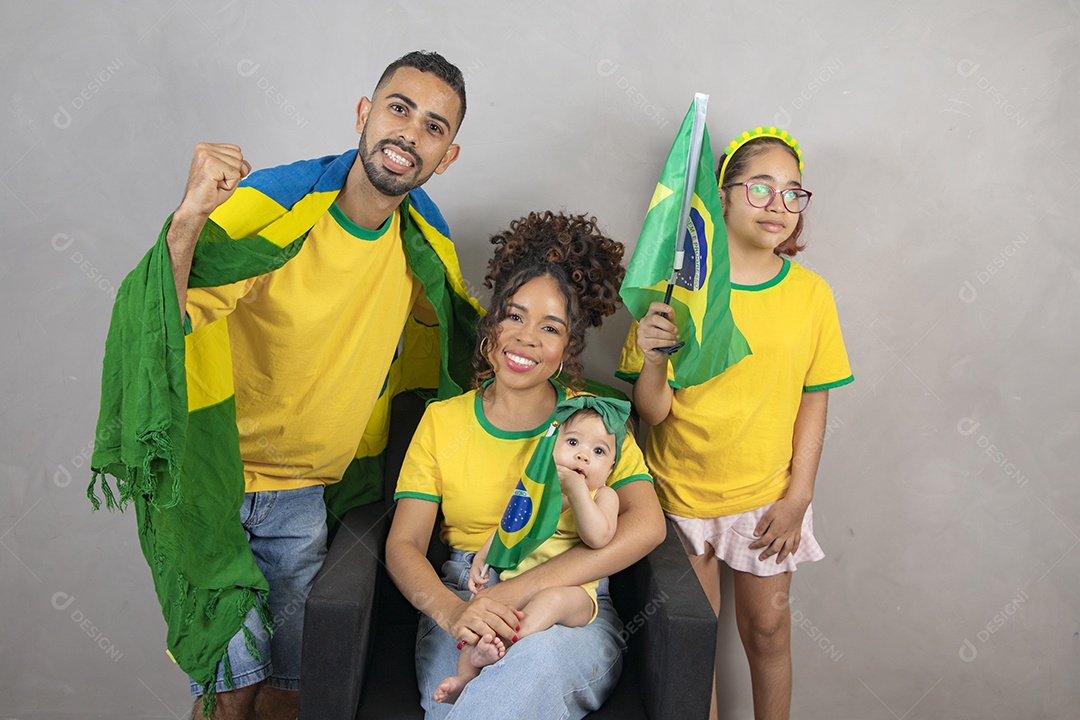 Família torcedora do brasil copa do mundo