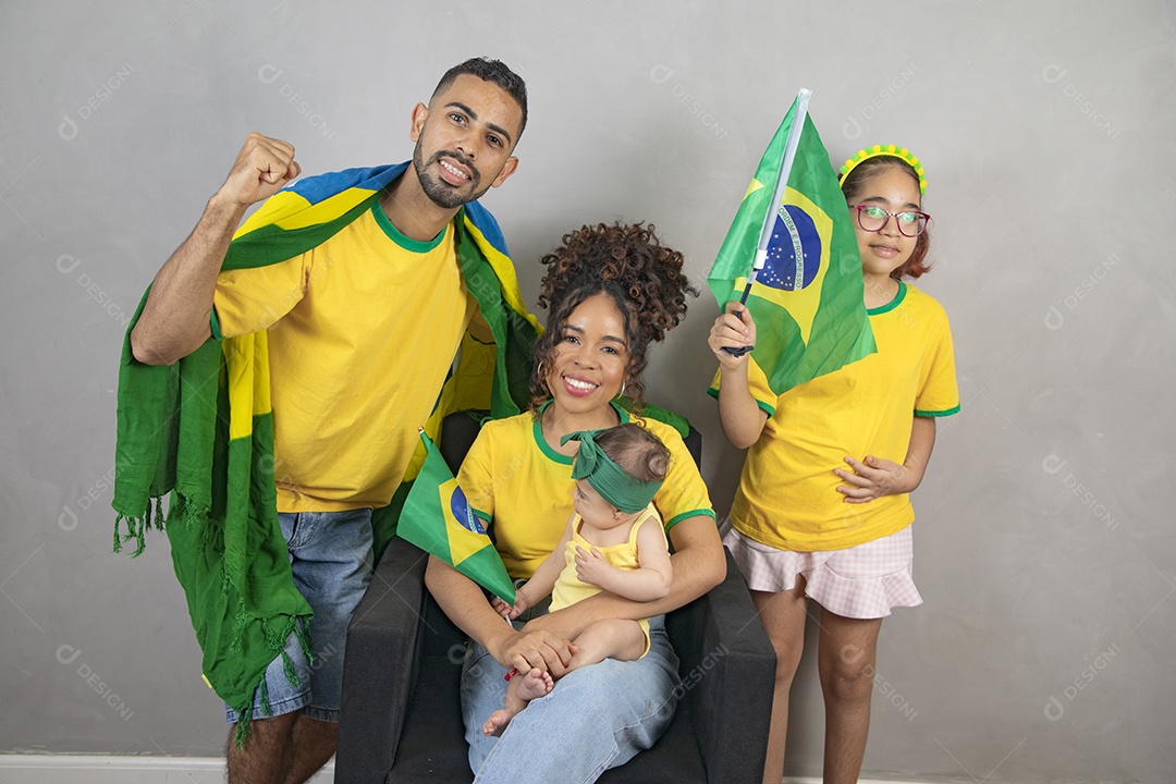 Família torcedora do brasil copa do mundo