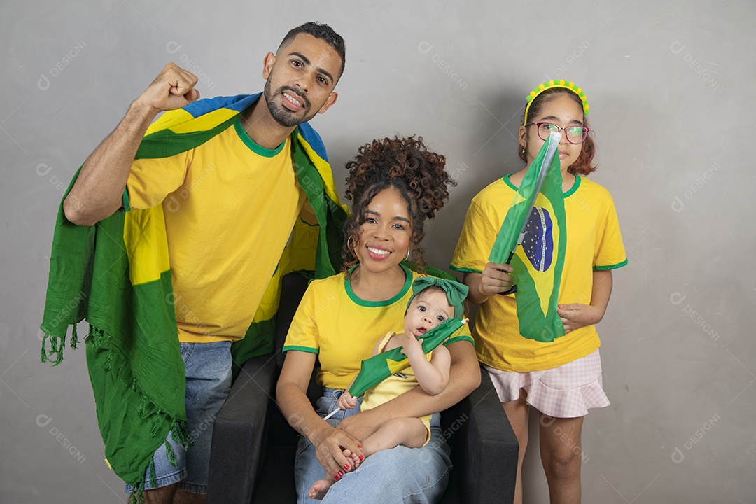 Família torcedora do brasil copa do mundo
