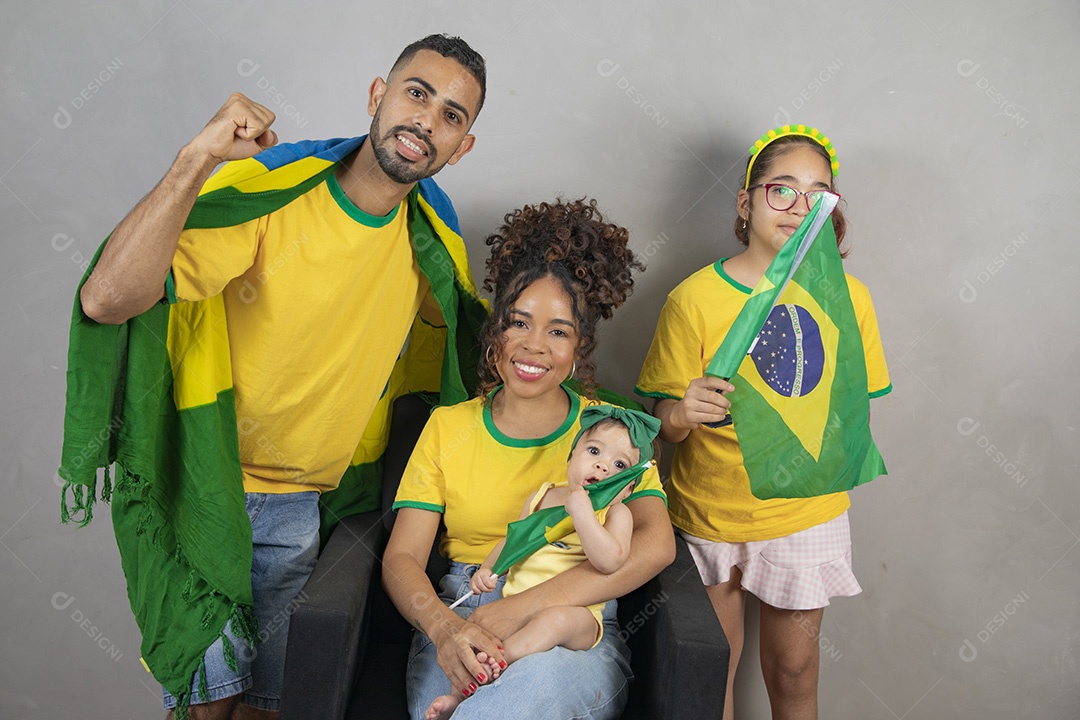 Família torcedora do brasil copa do mundo
