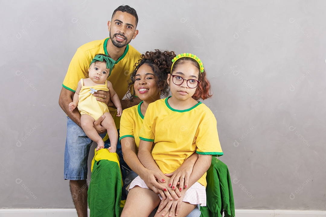 Família torcedora do brasil copa do mundo