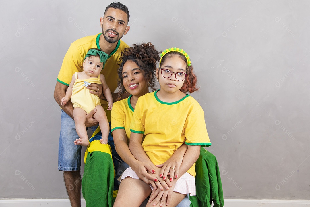 Família torcedora do brasil copa do mundo