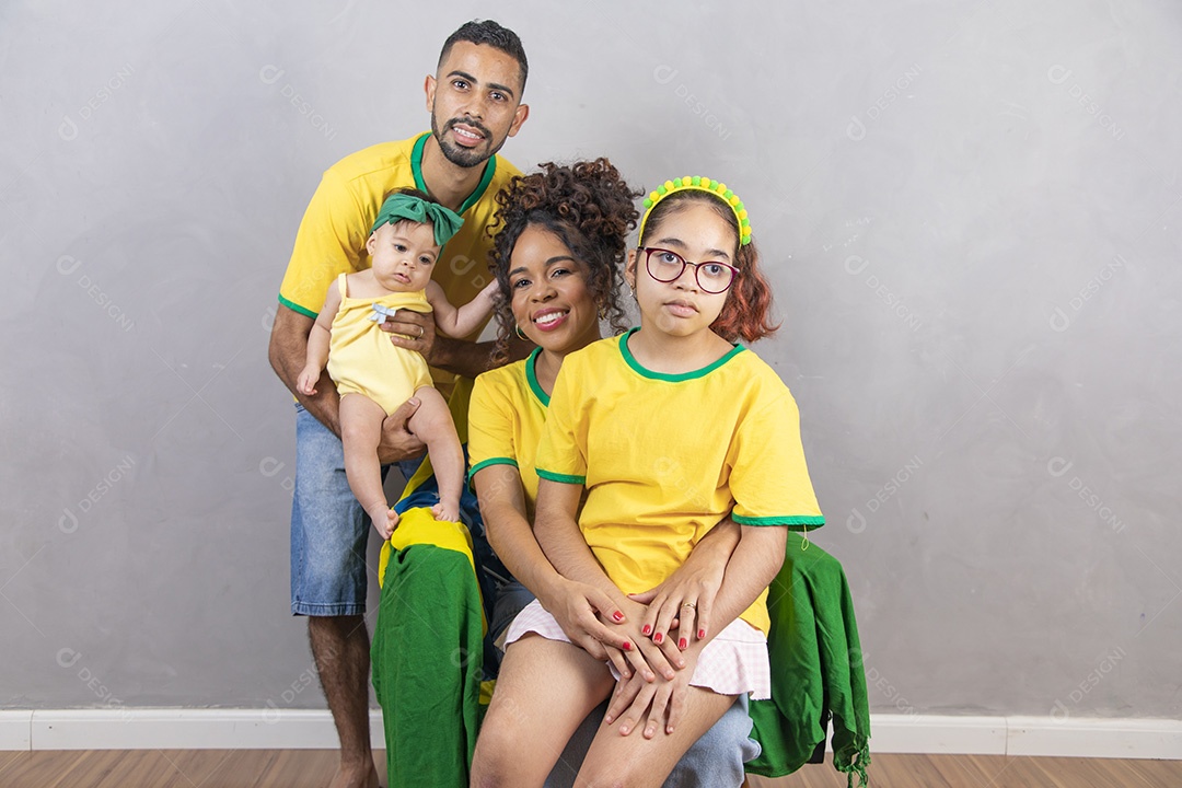 Família torcedora do brasil copa do mundo