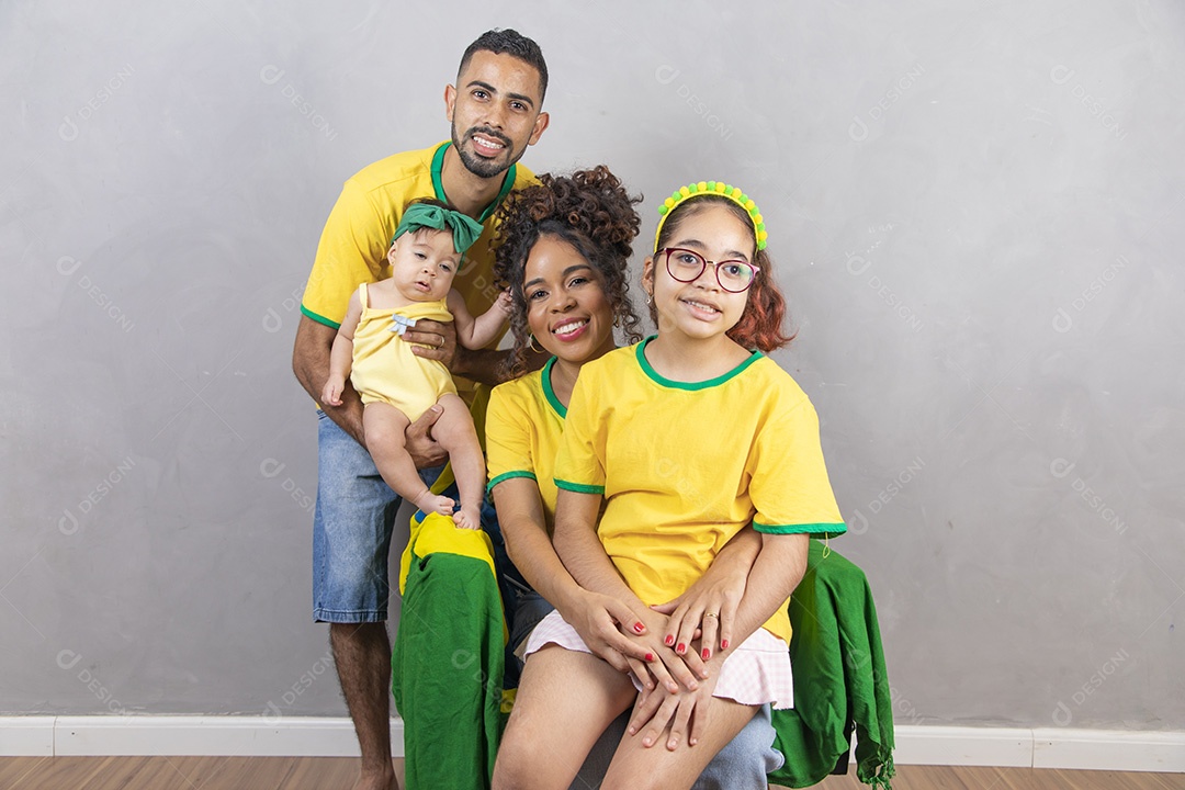 Família torcedora do brasil copa do mundo