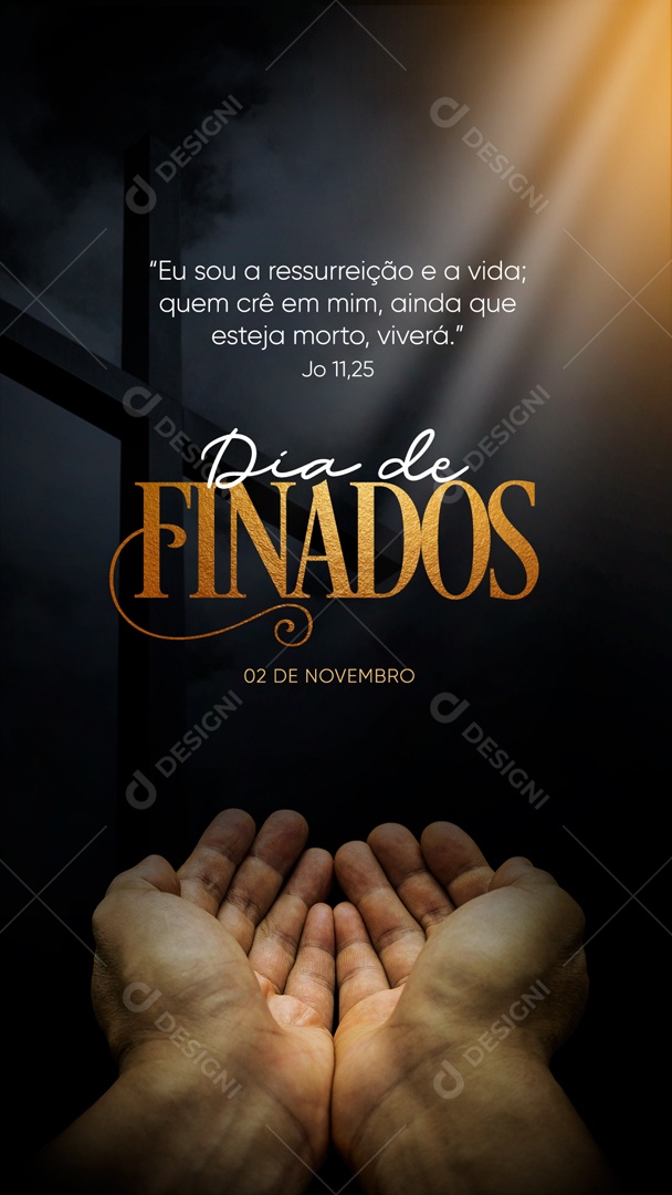 Data Comemorativa Dia De Finados 2 de Novembro Social Media PSD Editável