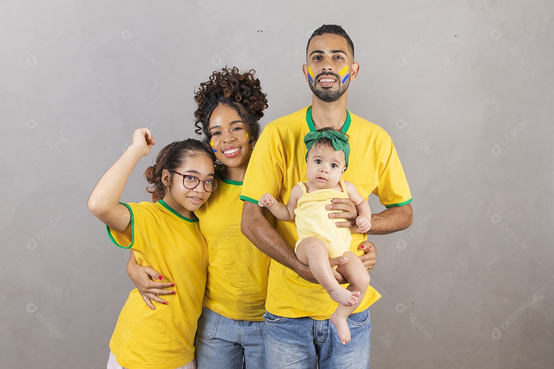 Família torcedora do brasil copa do mundo