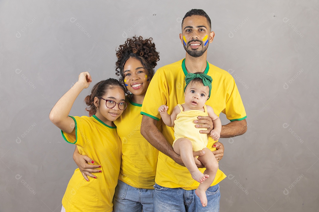 Família torcedora do brasil copa do mundo