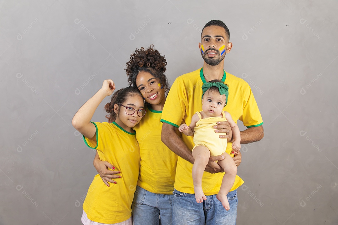 Família torcedora do brasil copa do mundo