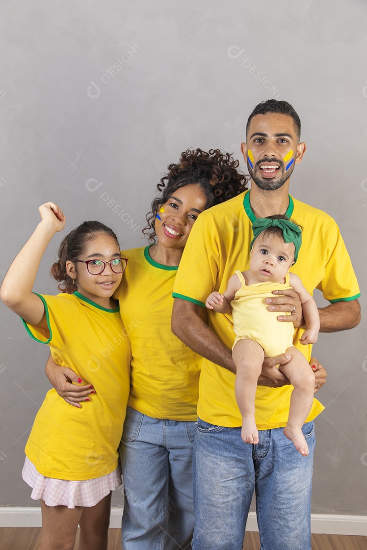 Família torcedora do brasil copa do mundo