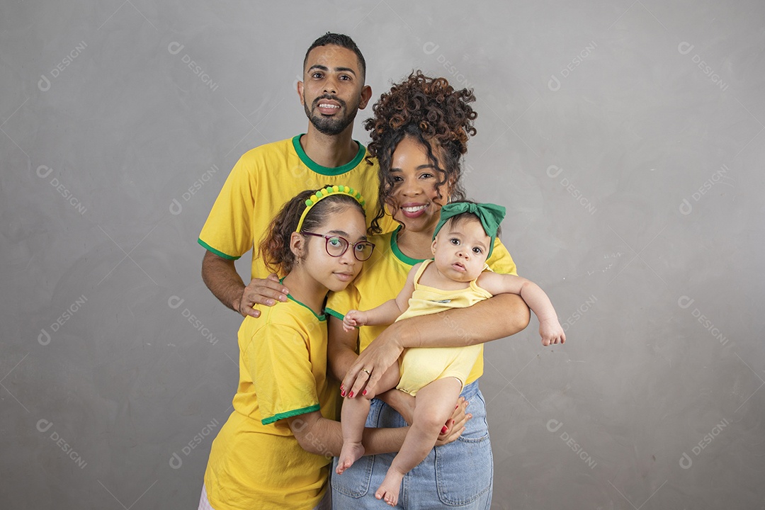Família torcedora do brasil copa do mundo