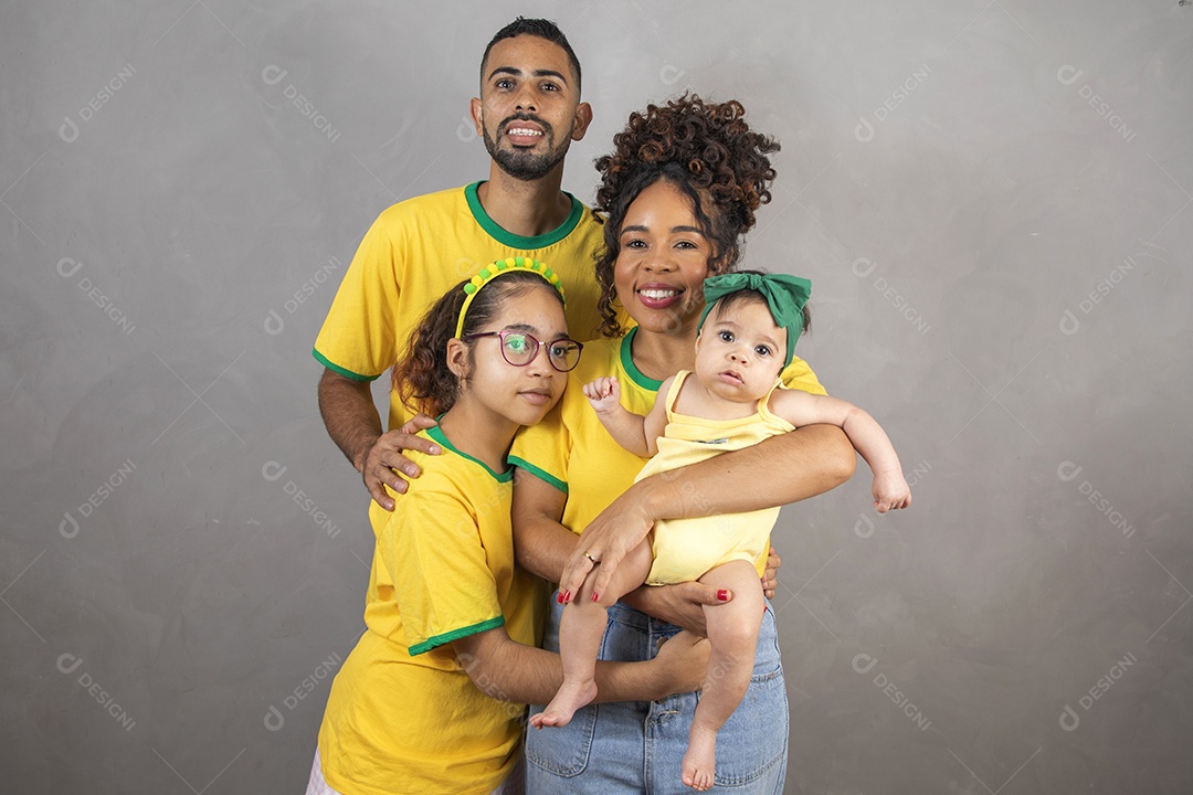 Família torcedora do brasil copa do mundo