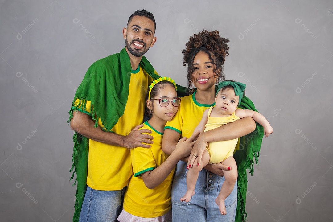 Família torcedora do brasil copa do mundo