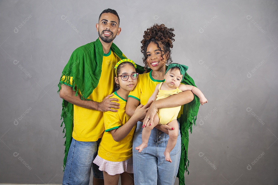 Família torcedora do brasil copa do mundo