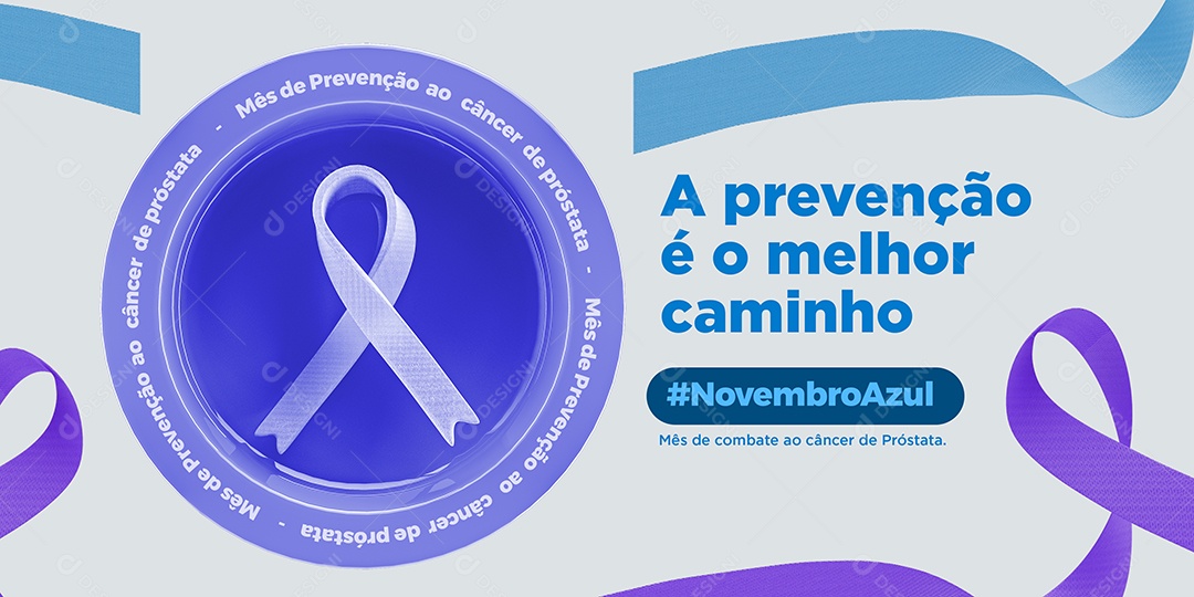 Novembro Azul a Prevenção é o Melhor Caminho Social Media PSD Editável