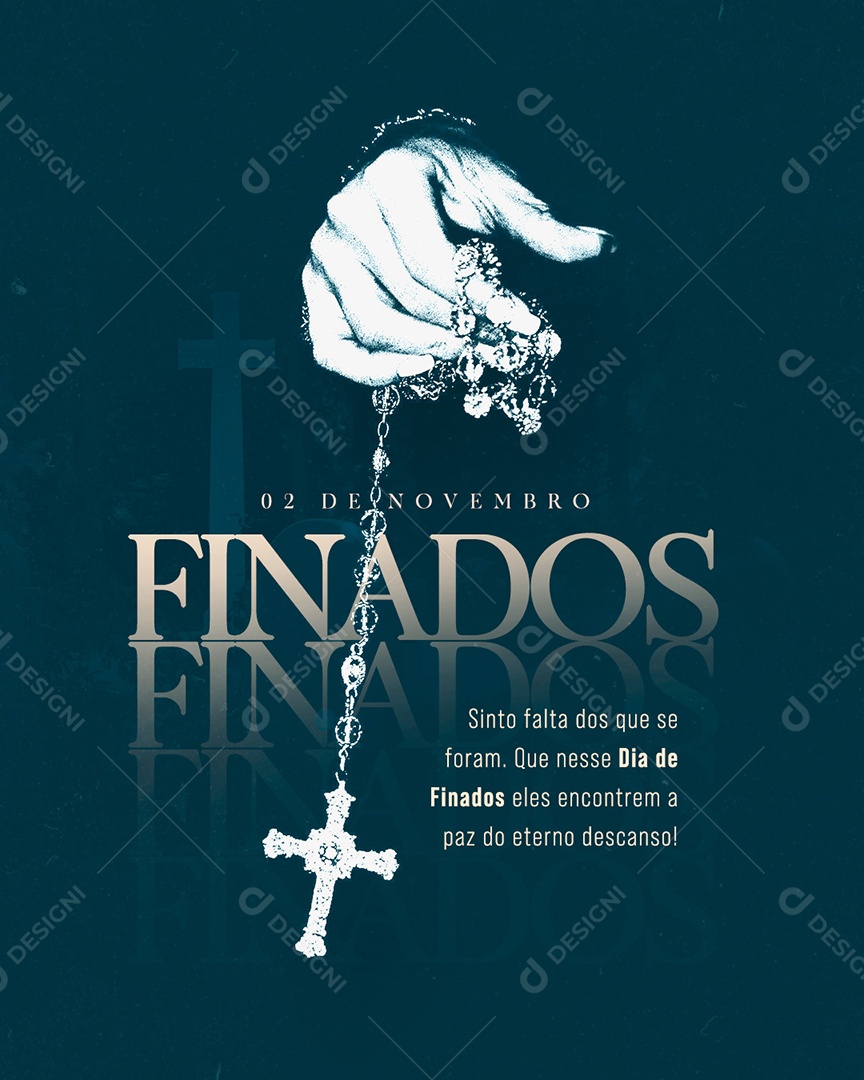 Eles Encontrem a Paz do Eterno Descanso Dia de Finados Social Media PSD Editável