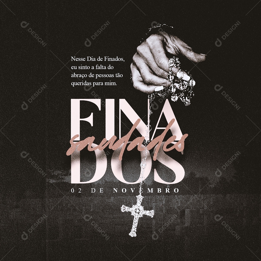 Nesse Dia de Finados Eu Sinto a Falta Social Media PSD Editável