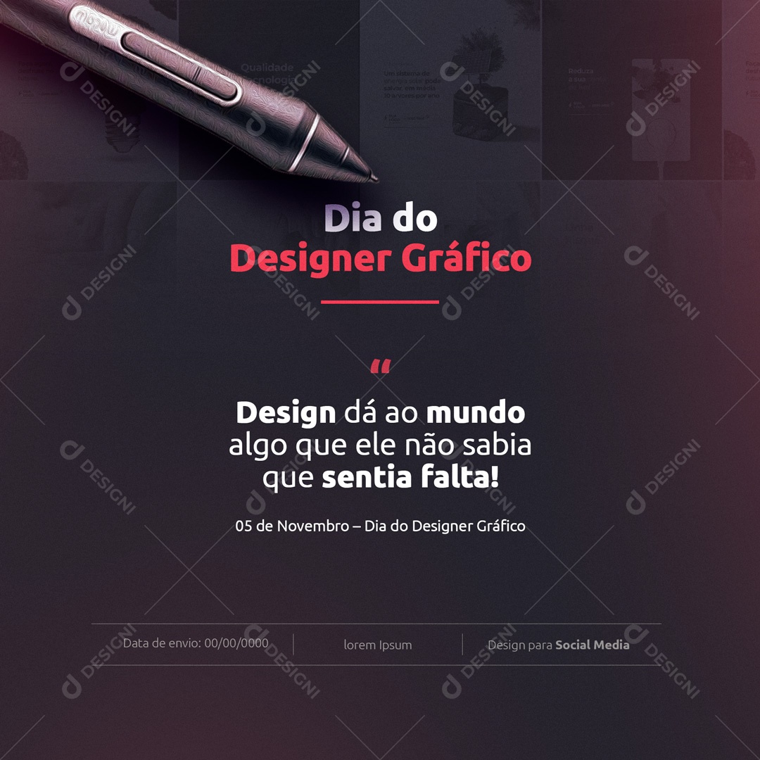 Dia do Designer Gráfico Parabéns pelo seu Dia Social Media PSD Editável