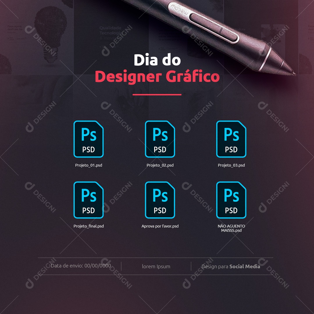 Dia do Designer Gráfico Parabéns pelo seu Dia Social Media PSD Editável