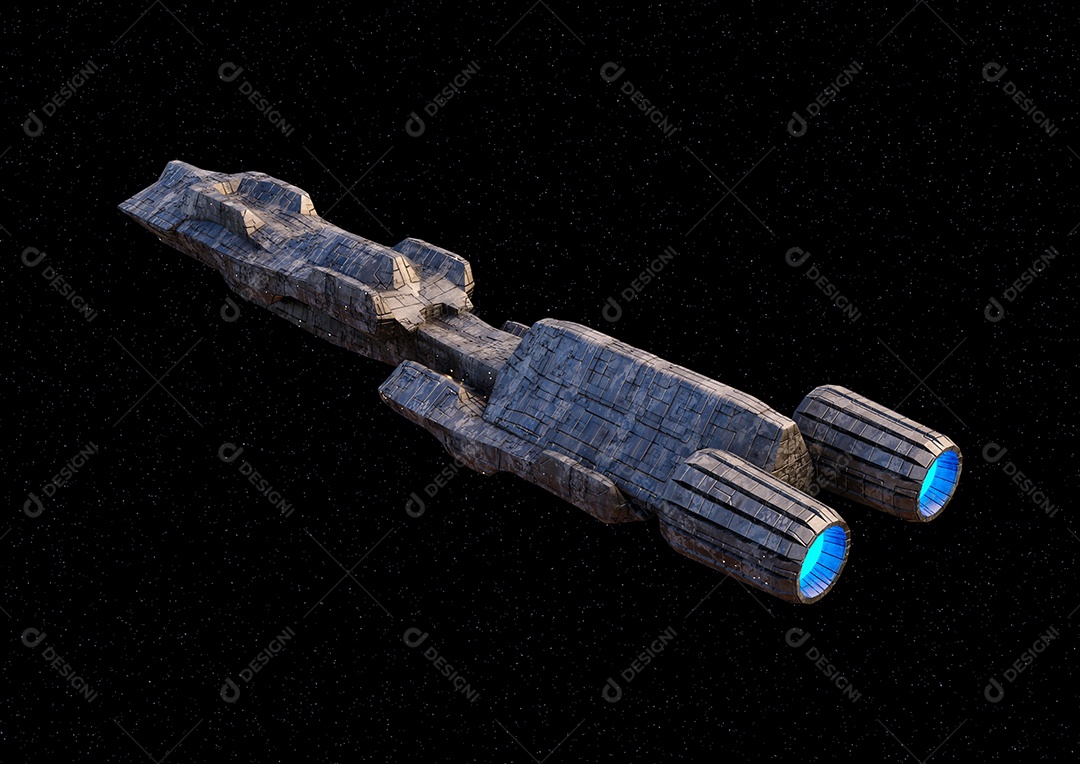 Nave futurista, ilustração de ficção científica08