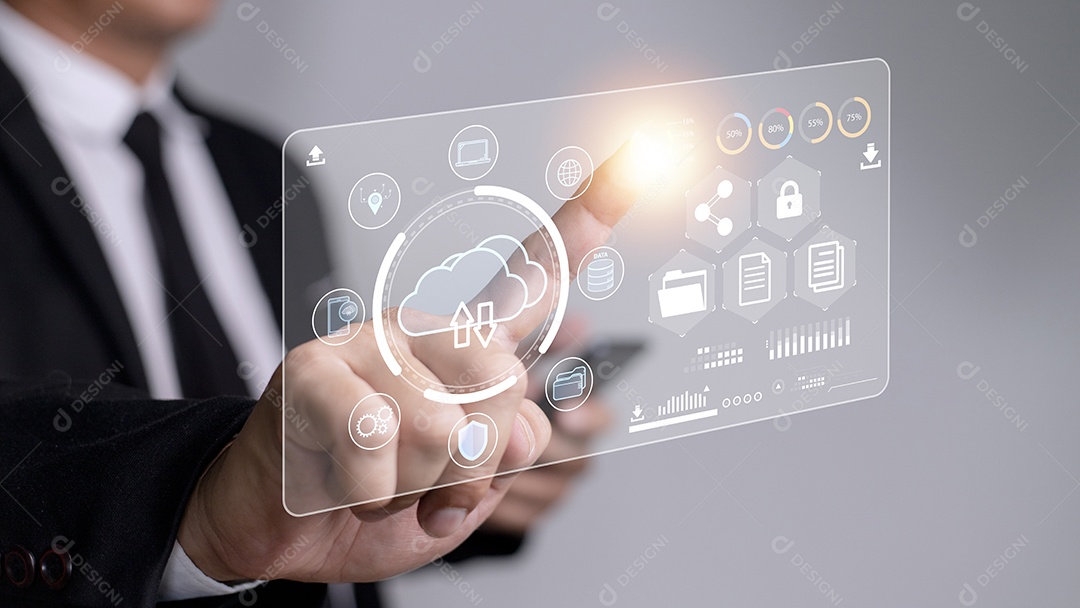 Diagrama de computação em nuvem Serviço de tecnologia de armazenamento de dados de rede