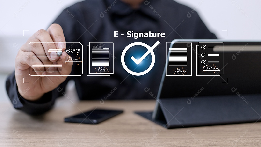 Contrato de negócios on-line Assinatura eletrônica, assinatura eletrônica, digital