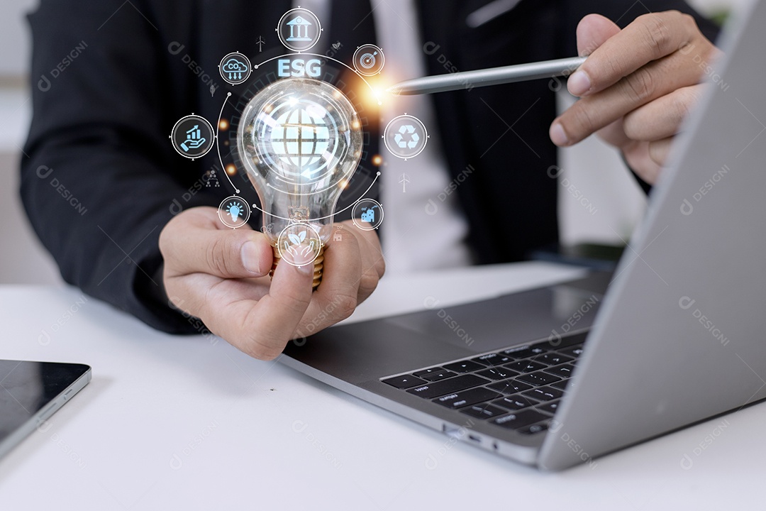 Análise do empresário Negócios de governança social ambiental ESG