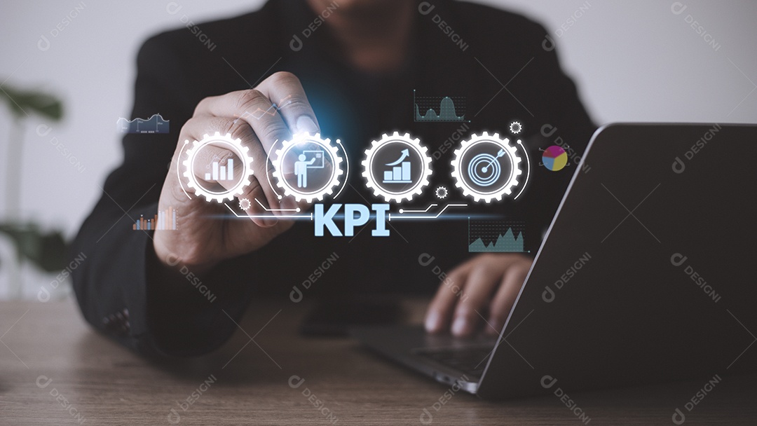 KPI Chave Performance Indicador O negócio Internet Tecnologia Conceito.