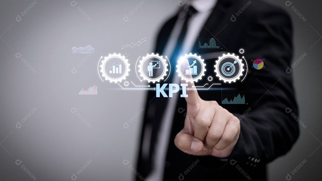 KPI Chave Performance Indicador O negócio Internet Tecnologia Conceito.