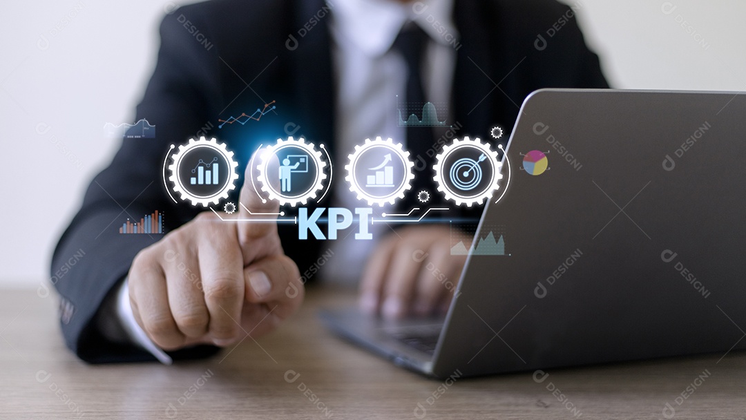KPI Chave Performance Indicador O negócio Internet Tecnologia Conceito.