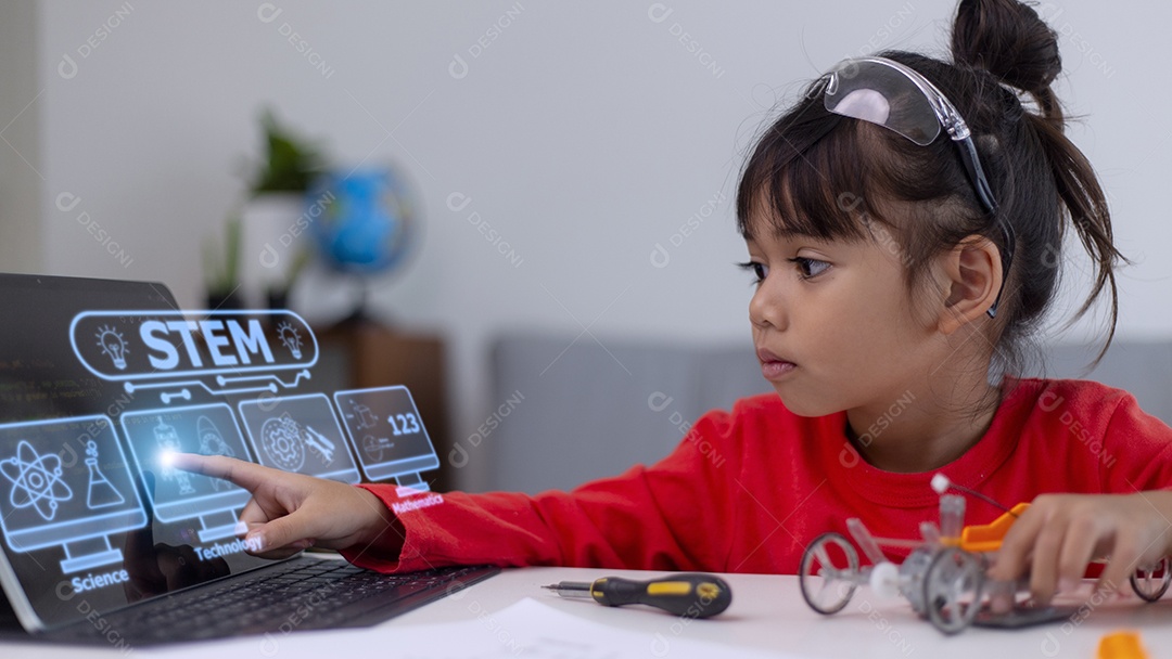 Conceito de educação STEM, STEM. Ciência Tecnologia Tapete Engenharia