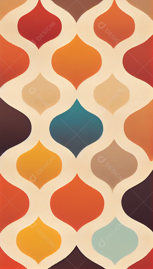 Watercolor abstract seamless pattern on postcard paper texture