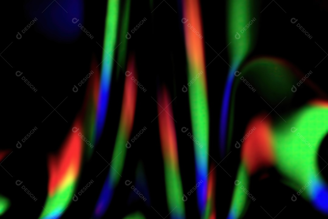 Objetos de néon em um fundo preto