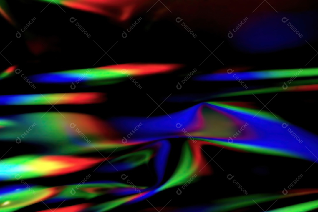 Objetos de néon em um fundo preto