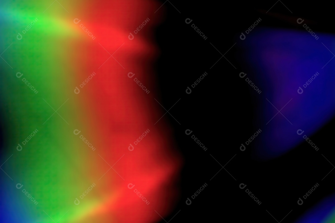 Objetos de néon em um fundo preto