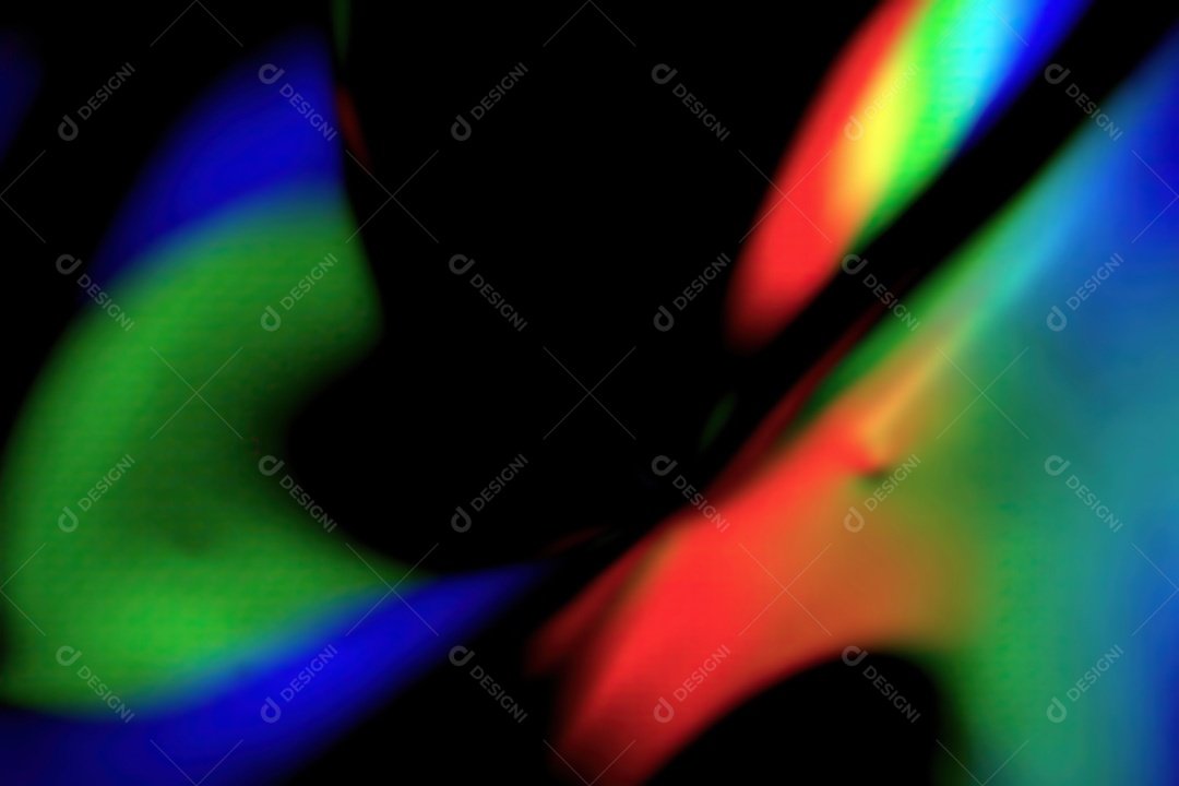 Objetos de néon em um fundo preto