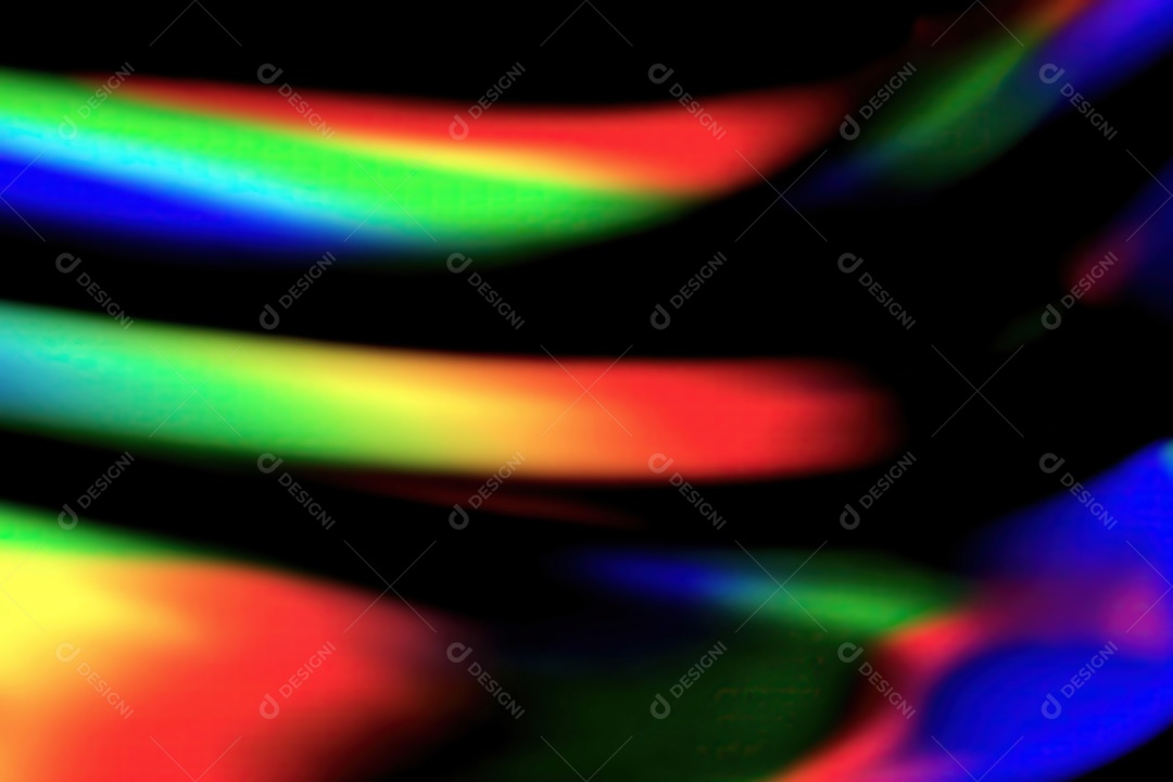 Objetos de néon em um fundo preto