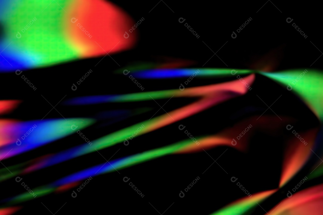 Objetos de néon em um fundo preto