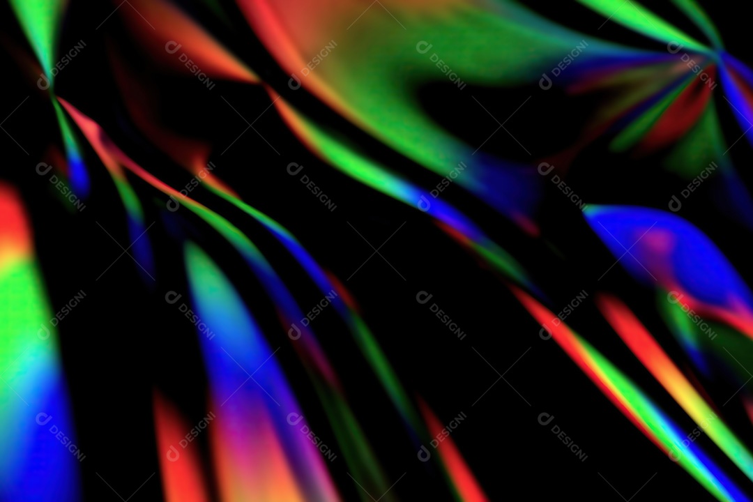 Objetos de néon em um fundo preto