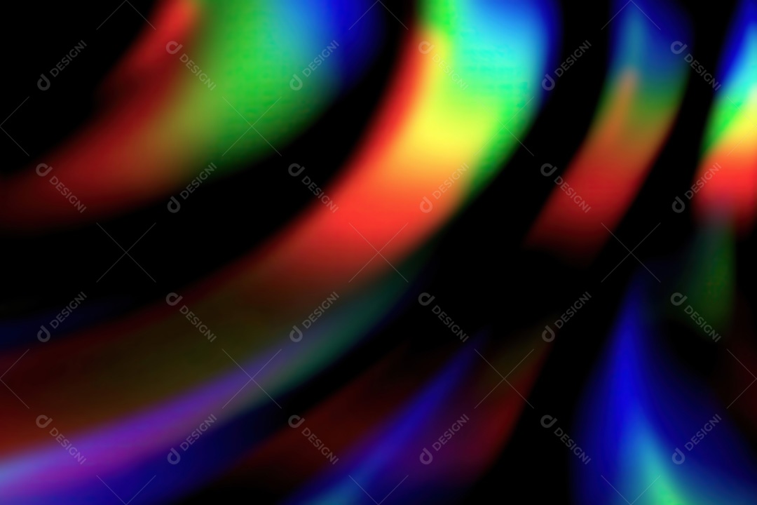 Objetos de néon em um fundo preto