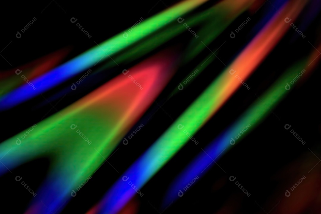 Objetos de néon em um fundo preto