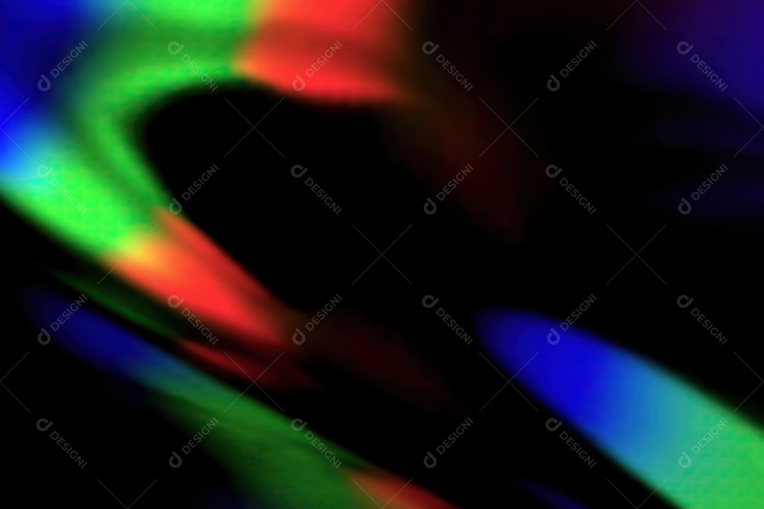 Objetos de néon em um fundo preto