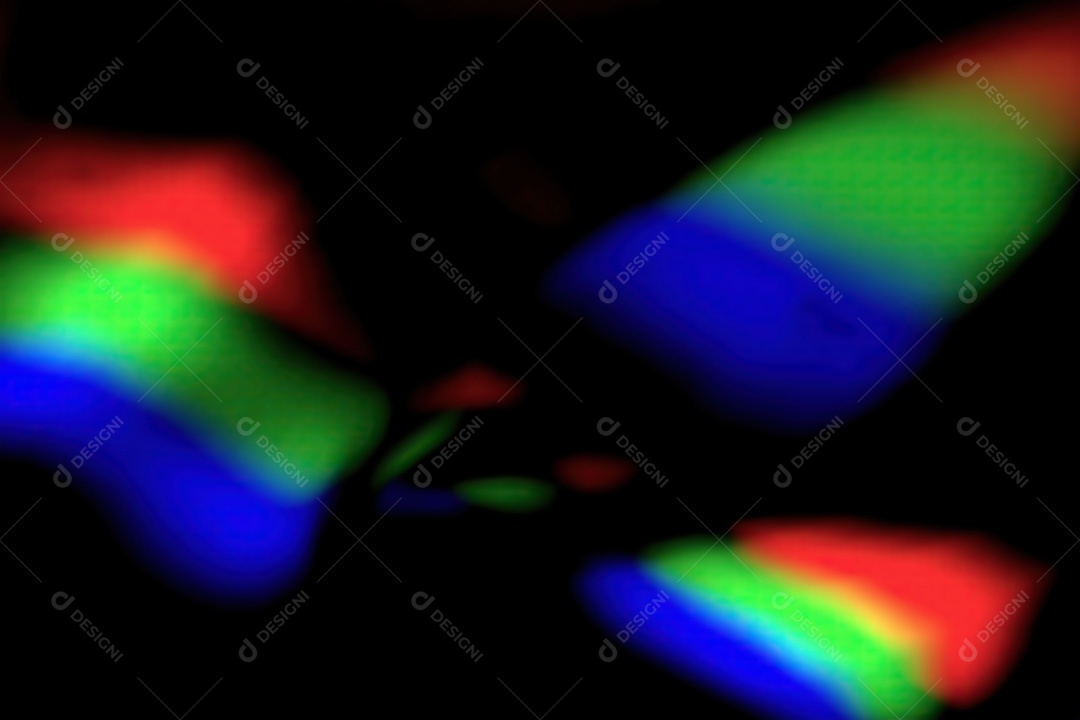 Objetos de néon em um fundo preto